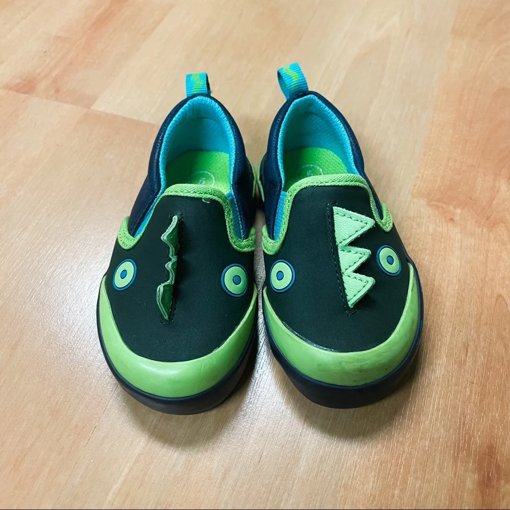 Cat & Jack Xander 3D Alligator Dinosaur Slip On Sneakers Toddler Size 5